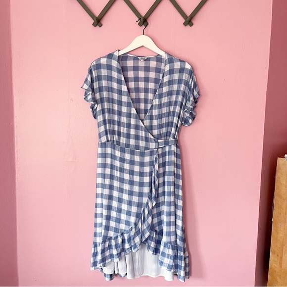 Rails Dresses & Skirts - Rails Brigette Wrap Dress in Periwinkle Check